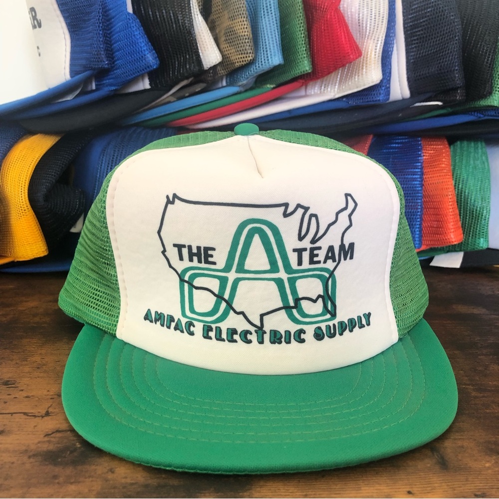 Vintage 80s Streetwear The A Team Electric supply Company Trucker Hat